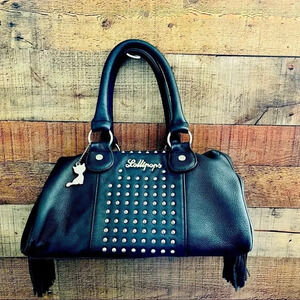 Lollipops Vegan Leather Studded Bag With Fringe